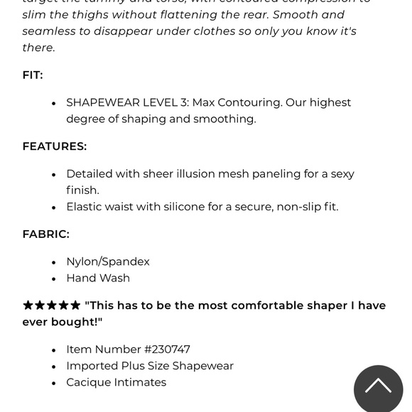 Lane Bryant Tan Shapewear Bodysuit Intimates - Picture 4 of 4